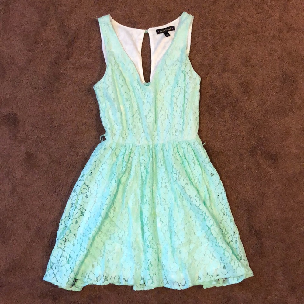Aqua floral dress